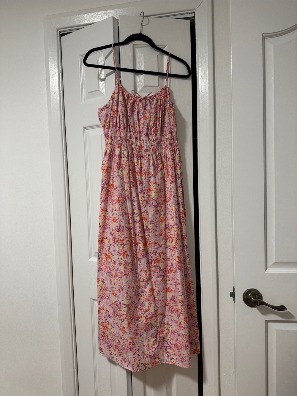 H&M Pink Floral Sundress with Spaghetti Straps